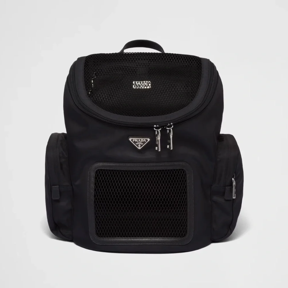 PRADA re-nylon & saffiano leather pet bag